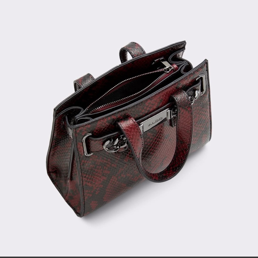 Aldo Burgundy and Black Satchel
